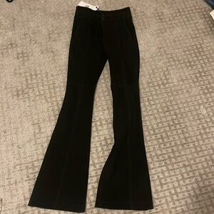 BNWT Parker black smooth suede pants size 0